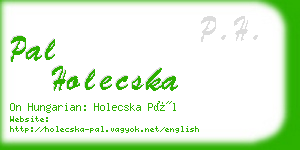 pal holecska business card